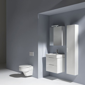 Laufen Base База с раковиной, 58.5х39х53см, с 2 ящиками, подвесная, покрытие LLC, цвет: белый глянцевый-3