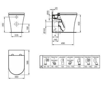 Ideal Standard La Dolce Vita Сиденье с крышкой, с функцией плавного закрытия, дюропласт, тип wrapover, легкосъемное, цвет: белый. E330401-5