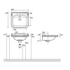 Kerasan Waldorf Раковина 60х55 см, 1 отв., цвет: белый/хром