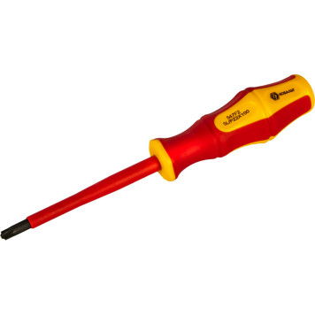 Отвертка диэлектрическая КОБАЛЬТ Ultra Grip FL/PZ-2 х 100 мм CR-V, двухкомпонентная рукоятка (1 шт.) подвес-1