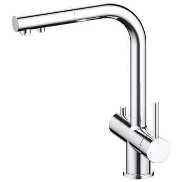 Timo 2356/00FL Saona Смеситель для кухни 296 мм, под питьевую воду, CoolStart, выдв. Г излив, хром 2356/00FL