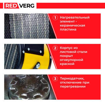 Воздухонагреватель электрический REDVERG RD-EHC3-10