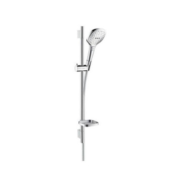Hansgrohe Raindance Select E Душевой набор: штанга 65см, ручной душ 120, 3jet (Rain, RainAir, WhirlAir), мыльница, шланг, цвет: белый/хром