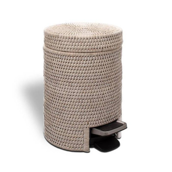 Decor Walther Basket Ведро для мусора 27.5x18.5x23см., напольное, с педалью, цвет: ротанг светлый. 0939491