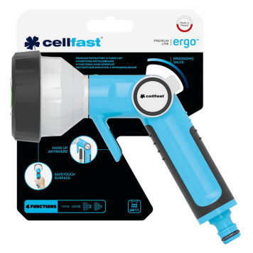 Пистолет-наконечник для полива 4-функциональный Cellfast ERGO-1