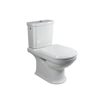 VilleroyBoch Hommage Сиденье с крышкой для унитаза, SoftClose, цвет: белый/нержавеющая сталь. 8809S1R1-3