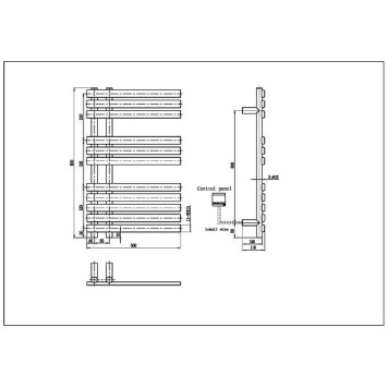 Boheme Venturo Полотенцесушитель электрический 50х11,8х80h см, цвет: бронза 723-BR-1