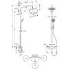 Hansgrohe Croma 220 Showerpipe Душевая стойка. состоит из: верхний душ, ручной душ, термостат для душа, штанга для душа, держатель для душа, цвет: хром