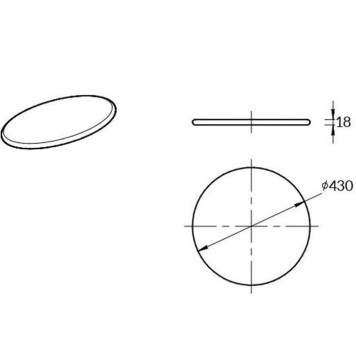 Kerama Marazzi Круглая полка CONO встраиваемая 43.1см, цвет: белый глянцевый-3
