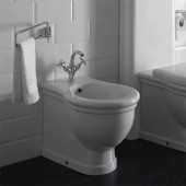 Globo Paestum Биде напольное пристенное 57х38см с 1 отв. под смеситель, с комплектом креплений, цвет: белый. PA026.BI*1