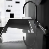 Laufen Kartell Смеситель для раковины на 3 отв, с донным клапаносм, поворотный излив 166 мм, цвет: хром. 3.1233.3.004.221.1