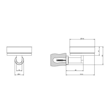 Gessi Emporio accessories Мыльница, подвесная, сатинированное стекло, цвет: Black XL-1