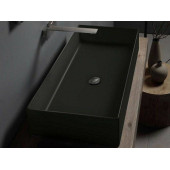 Раковина, Scarabeo, Teorema 2.0, шгв 800-400-140, отверстия для смесителя-отсутствуют, BIOKER, цвет-Lava