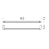 Colombo MiniQ Полотенцедержатель 46,5см, цвет: графит матовый. B5010.GM