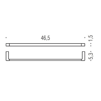Colombo MiniQ Полотенцедержатель 46,5см, цвет: графит матовый. B5010.GM-2