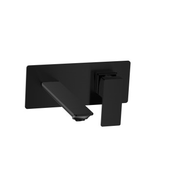 AQM6815MB Savona Смеситель для раковины, настен., на 2 отв., Комплект, черный мат AQM6815MB