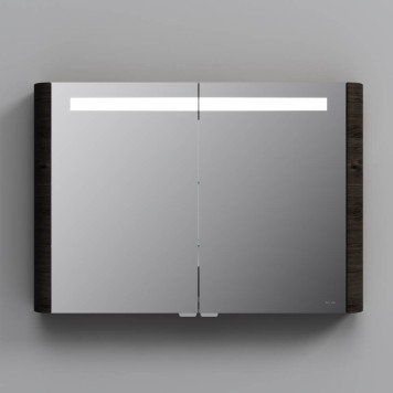 M30MCX1001TF Зеркальный шкаф с подсветкой 100 см, табачный дуб-4