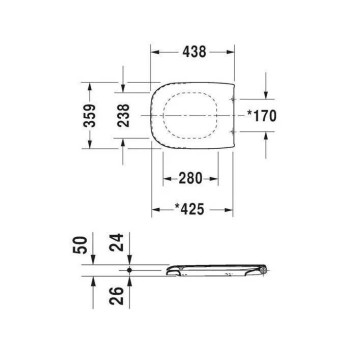 Duravit D-Code Сиденье для унитаза, петли: пластик с микролифтом, цвет: Белый-3