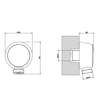 Gessi Emporio shower Вывод воды, цвет: Finox Brushed Nickel. 47269#149-1