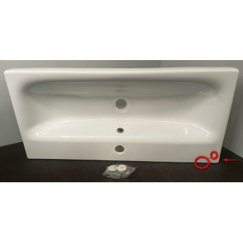 SaleAQUM-MOD80SL/1 Умывальник Cersanit Moduo Slim 80, 800х385х170 мм, с отв. под смес., с отв. перел SaleUM-MOD80SL_1_1083