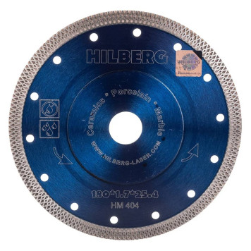 Диск алмазный Hilberg Турбо180*25,4 ультратонкий х-тип HM404