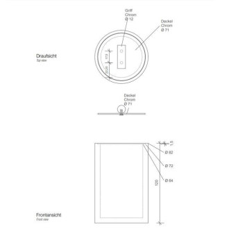 Decor Walther Stone DMD M Баночка универсальная 13x8см, с крышкой, настольная, цвет: белый / сталь матовая. 0971355-1