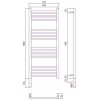 Сунержа Богема 3.0 Полотенцесушитель электрический 40x100h, лев., цвет: мат. черный 31-5804-1040