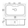 Omoikiri Maru 86-CH Кухонная мойка Tetogranit 86x50 см, цвет: шампань 4993242