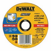 Круг отрезной DeWalt Inox Ф125x22,2x1мм быстрый рез DT43902