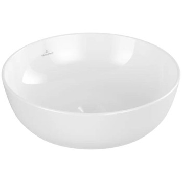 VilleroyBoch Artis Раковина 43х43х12.5см., накладная, без отв., без перелива, TitanCeram, цвет: альпийский белый. 41794301-2