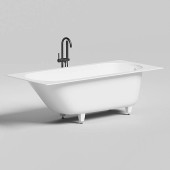 Salini Ornella Axis 190 Встраиваемая ванна 190х90х60см, прямоугольная, материал: S-Stone, цвет: белый матовый. 103422M,  23101H
