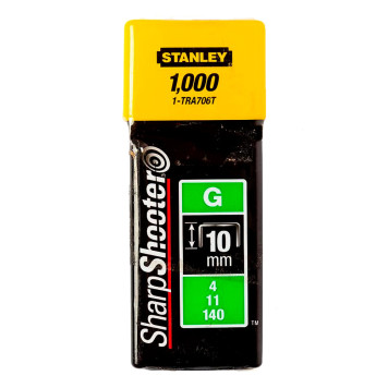 Скобы для степлера Stanley тип g 10мм х 1000шт 1-tra706t