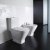 Roca The Gap Square Унитаз моноблок 36x65см, с горизонтальным выпуском, цвет: белый. 7.3424.7.700.0, 7.3414.7.000.Y