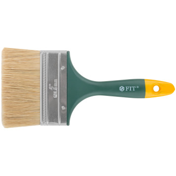 Кисть флейцевая Контур, натур.светлая щетина, пластиковая ручка 4 (100 мм)