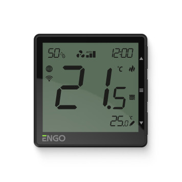 Термостат ENGO EFAN встраив., программ. с дисплеем, WiFi, с возм. регулировки скорости вентилятора,