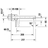 Duravit Circle Смеситель для раковины, настенный, EasyClean, цвет: черный матовый. CE1070004C46