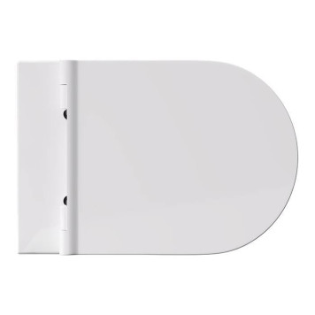 Alice Form Унитаз 50х35см., подвесной, безободковый, с сиденьем и крышкой с микролифтом, с набором для крепления, цвет: белый глянцевый. 22300101SET-2