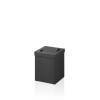 Decor Walther DW 1130 Корзина для бумаги 12x12x15см, с крышкой, напольная, цвет: черный матовый. 0611160