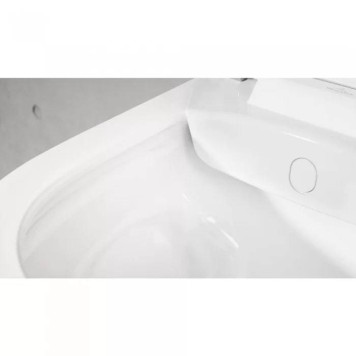VilleroyBoch Viclean Унитаз-биде 38.5х59.5х36см., подвесной, в комплекте с сиденьем, покрытие CeramicPlus, цвет: альпийский белый. V0E100R1-7