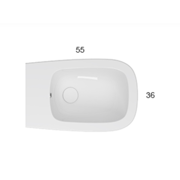 GLOBO Genesis Биде подвесное 55х36 см, с 1отв для смесителя, с креплением, цвет: белый-1