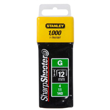Скобы для степлера Stanley тип g 12мм х 1000шт 1-tra708t