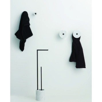 Bertocci Carrarino Крючок, подвесной, d11х8см., цвет: белый мрамор/хром. 124 4711 0000-1