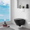 Duravit D-Neo Унитаз 37х36х54см., подвесной, безободковый, цвет: чёрный матовый