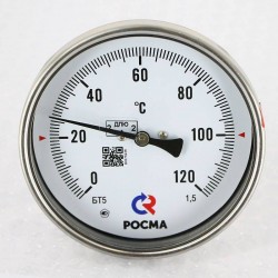 Термометр Росма БТ- 51.211 100/100 (1/2 quot;, 0-120'С, 1,5)
