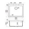Omoikiri Bosen 57-PL Кухонная мойка Tetogranit 57x50 см, цвет: платина 4993221