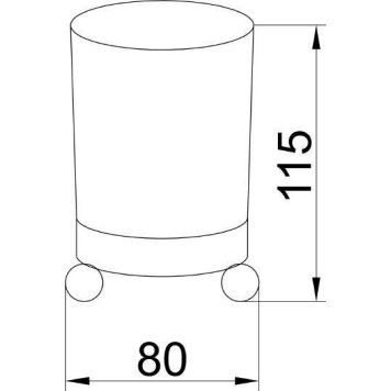 Boheme Hermitage Bronze Стакан настольный 8х8хh11,5 см, цвет: бронза брашированная/белый мат. 10331-1