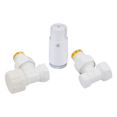 Комплект подключения угловой STANDARD MINI 1/2 (белый) с термоголовкой MINI DIAMANT М30х1,5