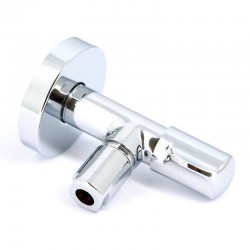 Вентиль Н-обжим Uni-Fitt 1/2" х 10 мм (3/8") LUX, для подключения бачков / смесителей, хромированный, рукоятка металл