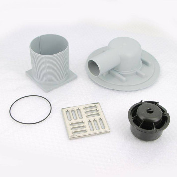 Трап Alcaplast 105 х 105 мм H=88-174 мм выпуск 50 мм нерж. cталь-2