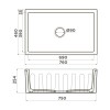 Omoikiri Mikura 76-Klimt Кухонная мойка Natceramic 76x46 см, цвет: белый 4993022